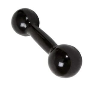 Halter Bola Emborrachado Preto - 1kg