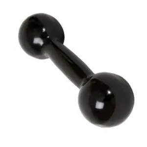 Halter Bola Emborrachado Preto - 2kg